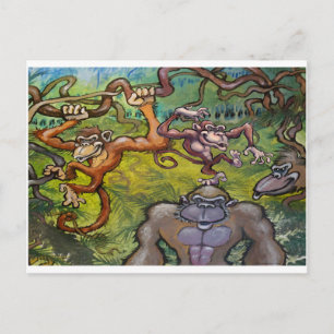Monkey Fun Postkarte
