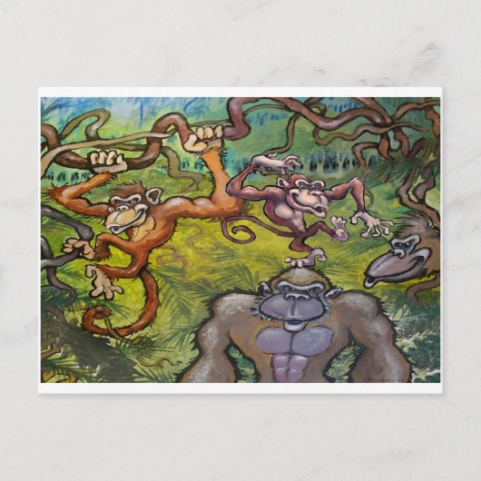 Monkey Fun Postkarte (Vorderseite)