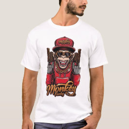 Monkey Funky T-Shirt - Cooles Hip Hop Monkey Grafi