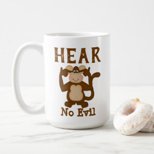 Monkey Funny Hear No Evil Kaffeetasse