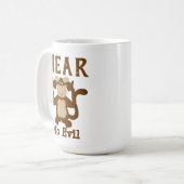 Monkey Funny Hear No Evil Kaffeetasse (Vorderseite Links)