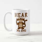Monkey Funny Hear No Evil Kaffeetasse (Links)