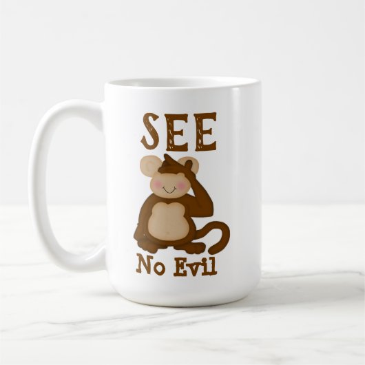 Monkey Funny See No Evil Kaffeetasse (Links)
