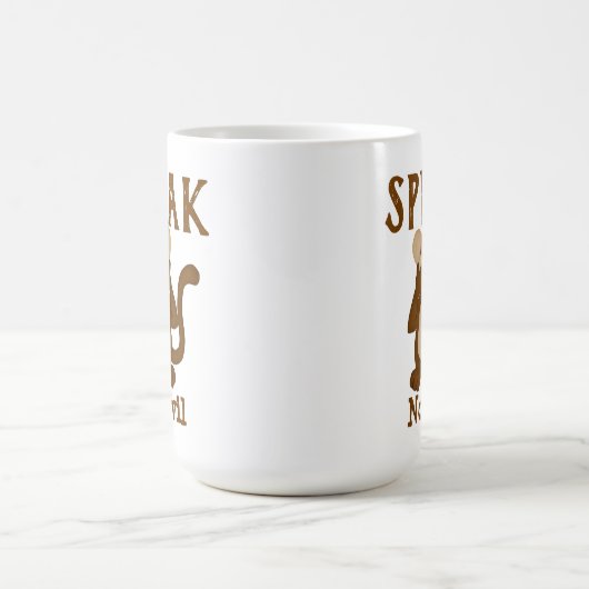 Monkey Funny Speak No Evil Kaffeetasse (Mittel)
