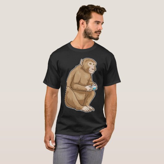 Monkey Gamer Controller T-Shirt (Vorne ganz)