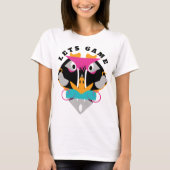 Monkey Gaming Pink T-Shirt (Vorderseite)