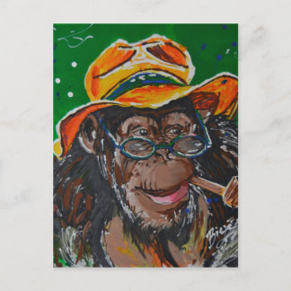 Monkey - Gentleman Postkarte