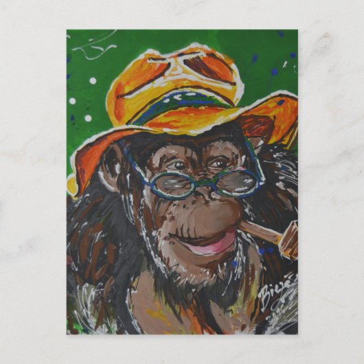 Monkey - Gentleman Postkarte (Vorderseite)
