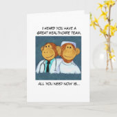 Monkey Get Well Card Karte (Gelbe Blume)