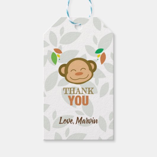 Monkey Gift Tag Geschenkanhänger (Vorderseite)