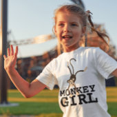 MONKEY GIRL FUNNY GIRLS KIDS T - SHIRT