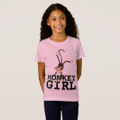 MONKEY GIRL FUNNY GIRLS KIDS T - SHIRT (Vorne ganz)