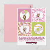 MONKEY Girl Jungle Baby Dusche Cupcake Topper JJ Postkarte (Vorne/Hinten)