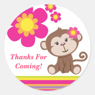 Monkey Girl (Pink) Danke Sticker
