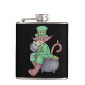 Monkey Gnome Leprechaun Flask Flachmann (Vorderseite)