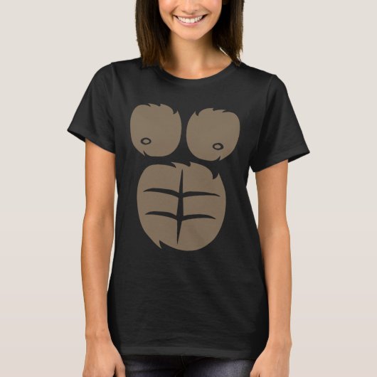 Monkey Gorilla Kostüm T-Shirt Tier Bauch Extravaga (Vorderseite)