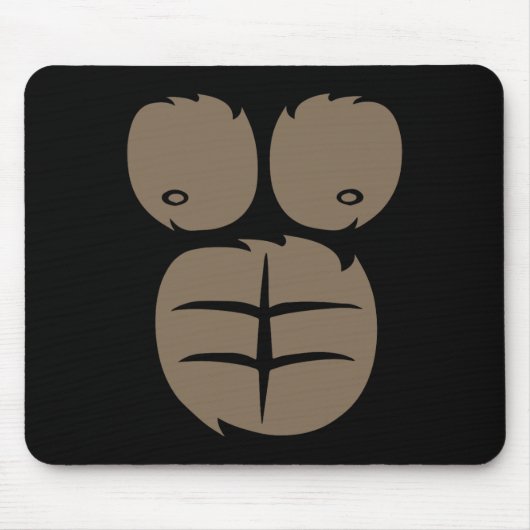Monkey Gorilla Kostüm T-Shirt Tier Bauch Extravaga Mousepad (Vorne)