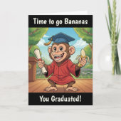 Monkey Graduation Card Karte (Vorderseite)