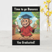 Monkey Graduation Card Karte (Gelbe Blume)