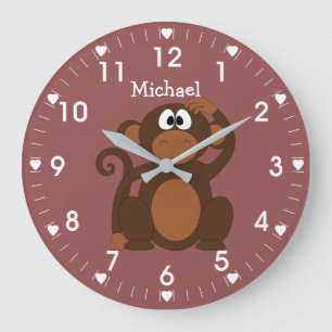 Monkey Große Wanduhr