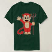 Monkey Halloween Devil Trident T-Shirt (Design vorne)