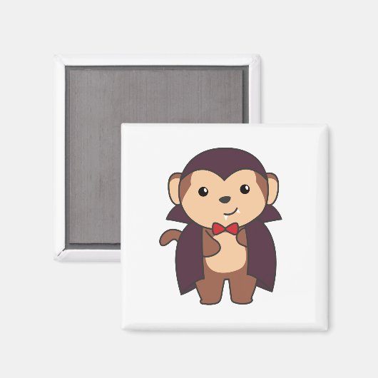 Monkey Halloween Niedlich Devil Kids Vampir Kostüm Magnet (Vorderseite/Rückseite)