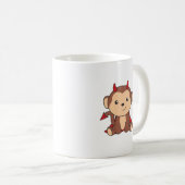 Monkey Halloween Niedlicher Teufel Kinder Hexen Ko Kaffeetasse (VorderseiteRechts)