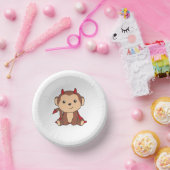Monkey Halloween Niedlicher Teufel Kinder Hexen Ko Pappteller (Party)