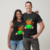 Monkey Halloween Pumpkin Laptop T-Shirt (Unisex)