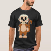 Monkey Halloween Skull T-Shirt (Vorderseite)