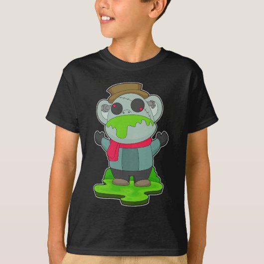 Monkey Halloween Zombie T-Shirt (Vorderseite)