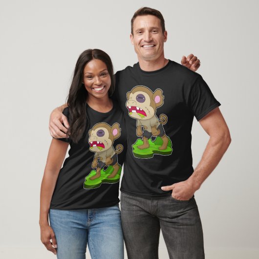 Monkey Halloween Zombie T-Shirt (Unisex)