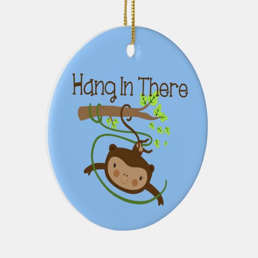 Monkey Hang in There Keramikornament (Rechts)