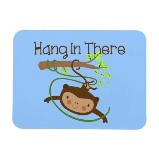 Monkey Hang in There Magnet (Horizontal)