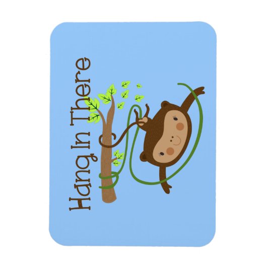 Monkey Hang in There Magnet (Vertikal)