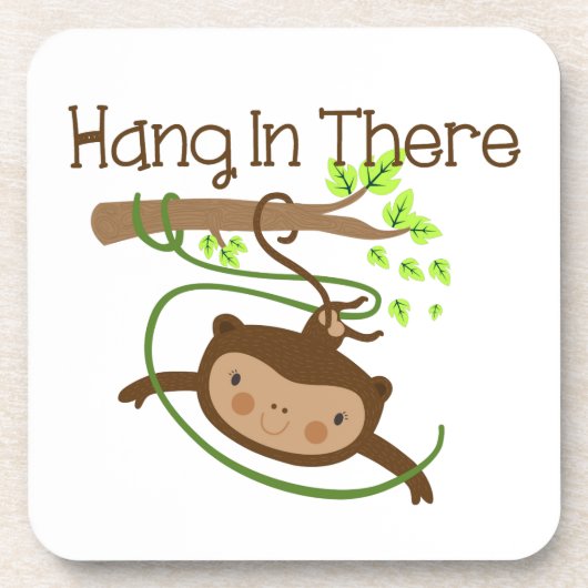 Monkey Hang in There Untersetzer (Vorderseite)