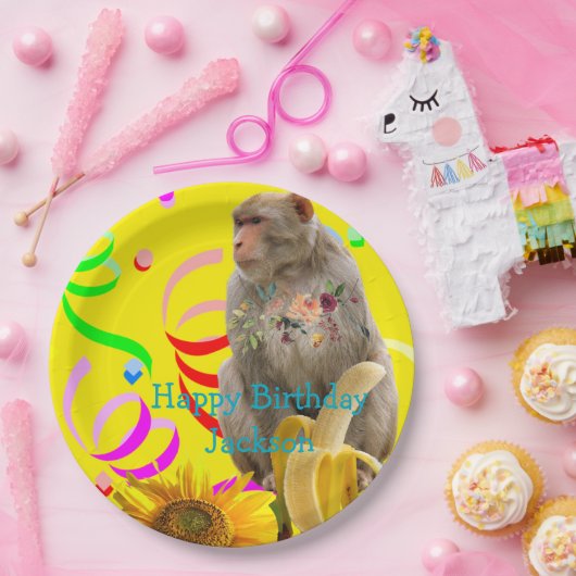 Monkey Happy Birthday Paper Tellers Pappteller (Party)