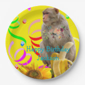 Monkey Happy Birthday Paper Tellers Pappteller (Vorderseite)