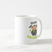 Monkey Happy Halloween Cauldron Bat Kaffeetasse (VorderseiteRechts)