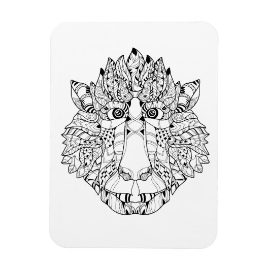 Monkey Head Doodle Magnet (Vertikal)