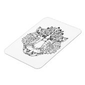 Monkey Head Doodle Magnet (Linke Seite)
