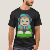 Monkey Headphone Music T-Shirt (Vorderseite)