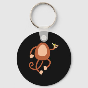 Monkey Holding Banana Kostüm Spaß leicht Halloween Schlüsselanhänger