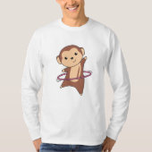 Monkey Hullern Funny Dancing Sport Huller Reifen T-Shirt (Vorderseite)