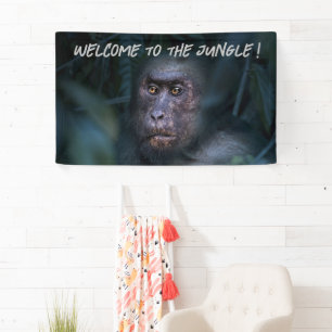 Monkey im Jungle Pickleball Paddel Willkommen Banner