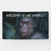 Monkey im Jungle Pickleball Paddel Willkommen Banner (Horizontal)