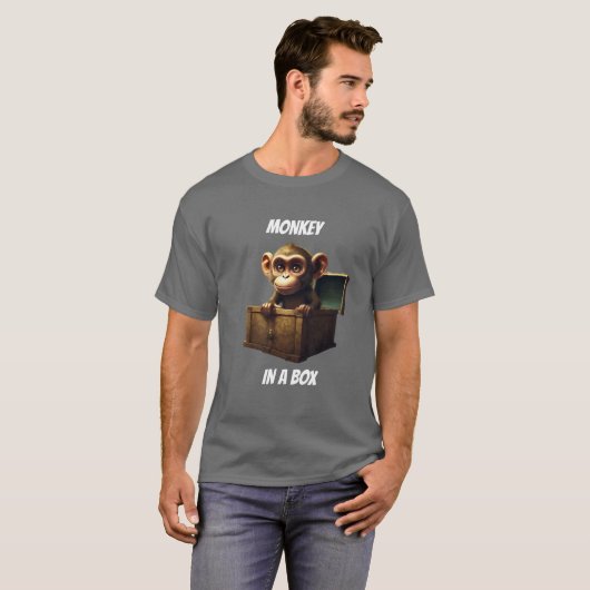 MONKEY IN EINEM FELD T-SHIRT (Vorne ganz)