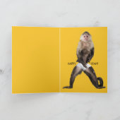 Monkey ist in seinen Briefs Funny Birthday kurz Karte (Innenseite)