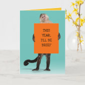 Monkey ist in seinen Briefs Funny Birthday kurz Karte (Gelbe Blume)