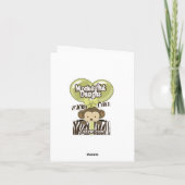 Monkey Jungle Baby Shower CA Danke Note Card (Rückseite)